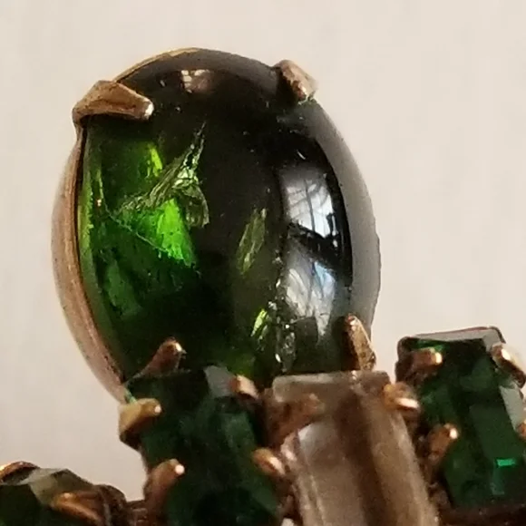 Relisted -Vintage turtle brooch trembler Rhinestone pin unsigned Shreiner tortoi - Picture 8 of 13